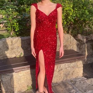 Red Sequin Dress